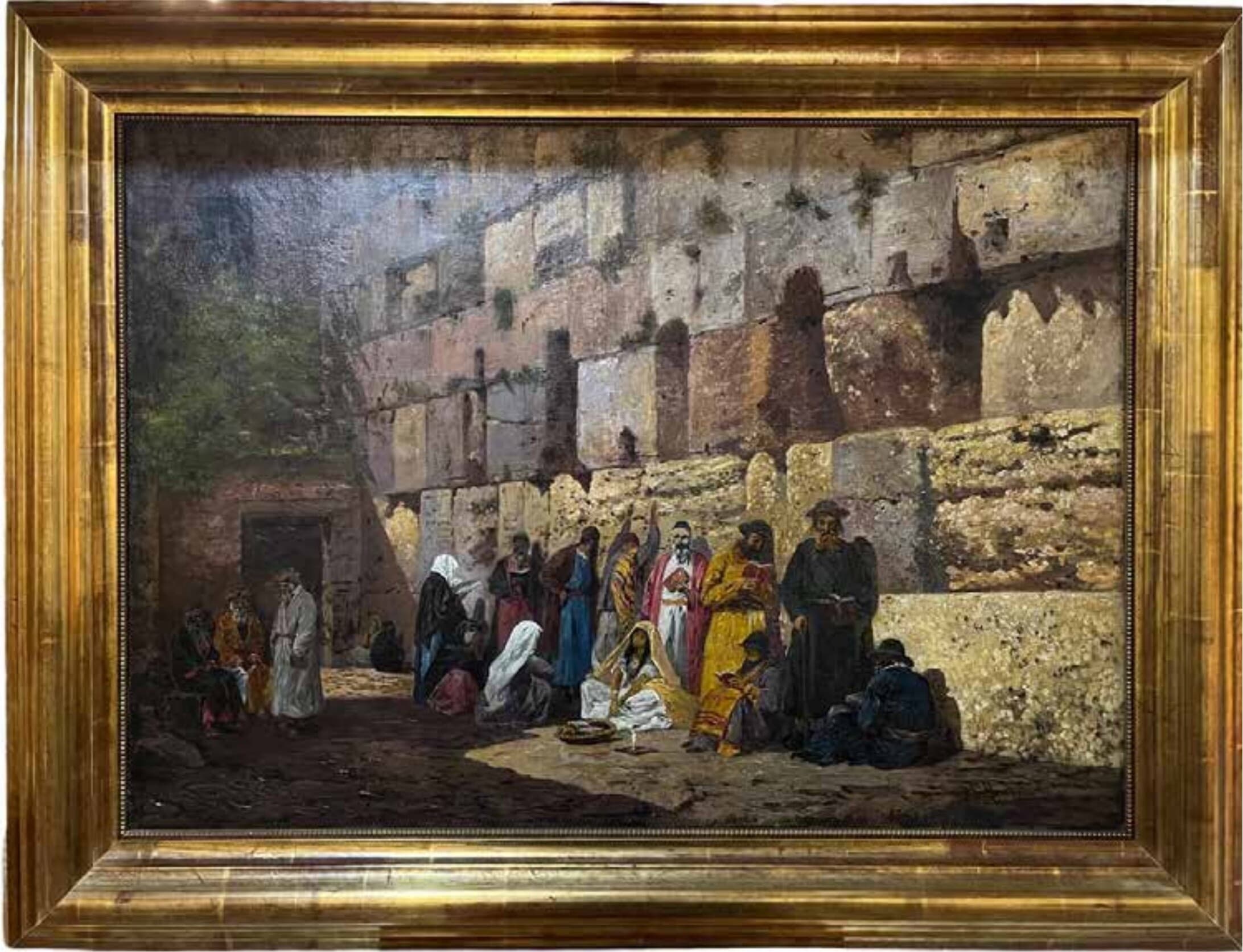 Klagemauer Der Juden by Friedrich Perlberg, Oil on canvas, 31 × 45 in, 1890–1895.